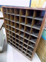 Vintage Pigeon Hole Cabinet w/56 holes