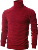 Ohoo Men's Slim Fit Turtleneck Sweater with Mixed