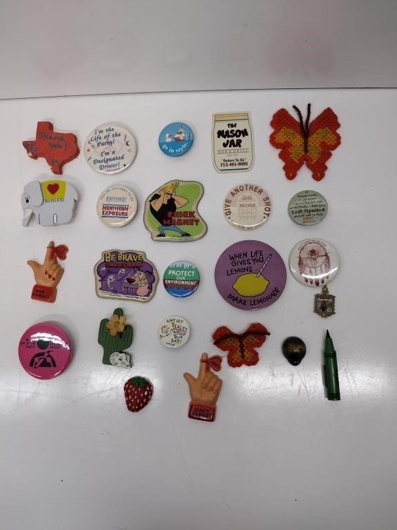 Vintage Magnets and Pins