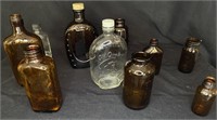 Variety of Vintage Glass Bottles