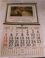 1947 Fisher Illinois Grain & Coal calendar - 1955