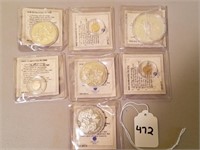 (7) Commemorative Civil War Coins
