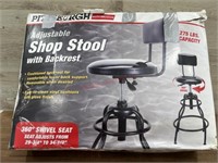 Pittsburgh adjustable shop stool w/ backrest