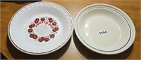 (2) PIE PLATES: CHERRY PIE & LONGABERGER