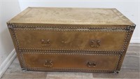 Vintage brass-clad chest