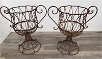 Pair of vintage iron pot holders