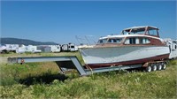 1950 CHRIS CRAFT DELUXE HARD TOP BOAT AND TRAILER