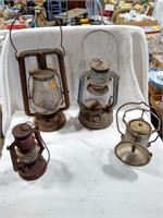 Collection Vintage Oil lamps, Dietz, Delta
