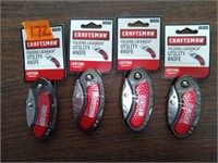 4 Craftsman Folding Lockback Utility Knives