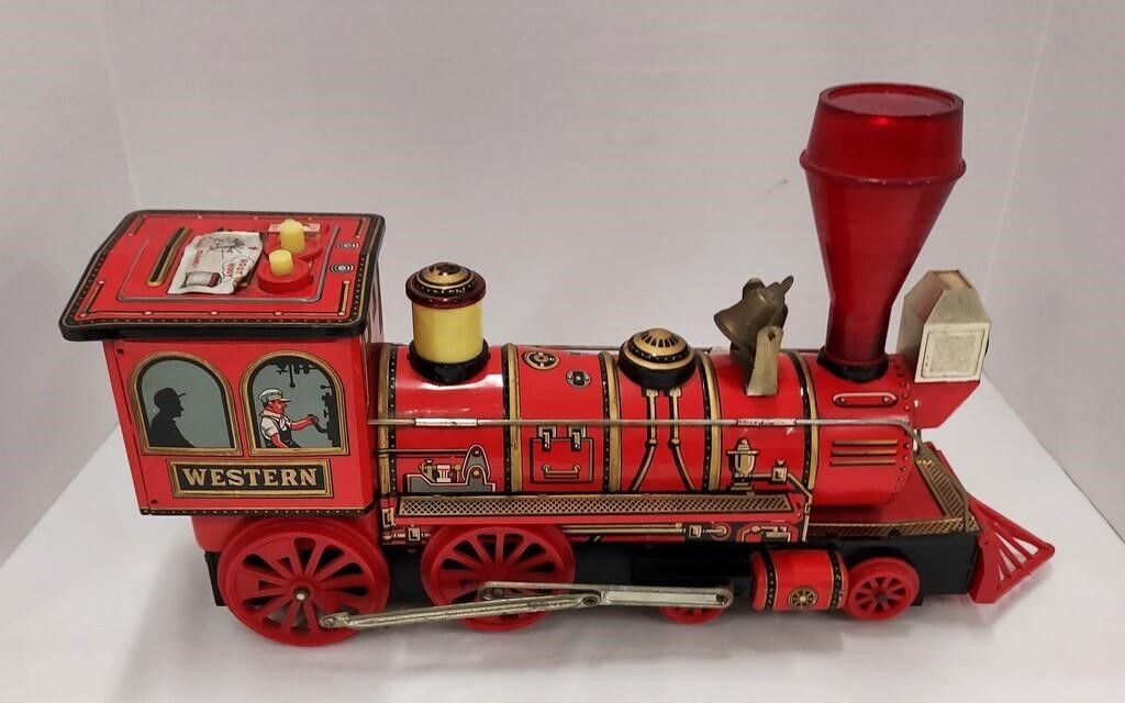 Vintage Toy Battery Operated Tin Locomotive