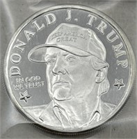 (YZ) Silver 1 oz Round Donald Trump Coin