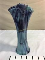 L.E. Smith blown glass vase 9" tall