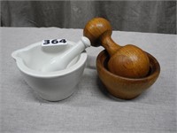 MCM Teak Mortar And Pestle