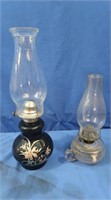 Vintage Kaddin Ltd Blue Oil Lamp, Handled Oil