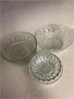 Wonderful lot of glass cut bowls