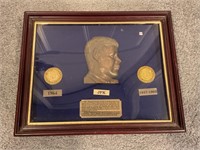 JFK COMMEMORATIVE FRAMED COIN SET