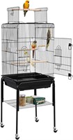 $120 Open Top Rolling Parrot Bird Cage