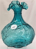 Teal Swan Vase 8 1/2" Tall