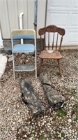 Cosco Fold upchair, camo bag chairs , wooden