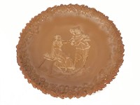 Greentown Chocolate / Caramel Slag Serenade Plate