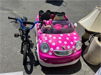 Minnie Mouse Toy Car & Blue Bike