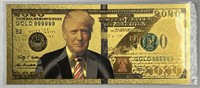 Gold 2020 Donald Trump $100 Novelty Bill