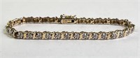 7.25  Sterling/Vermeil Diamond Tennis Bracelet 10G