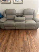 Leather Sofa, double reclining, NEW CONDITION