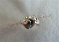 Double Heart Ring ~ Marked 925 ~ Sterling Silver
