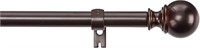 AmazonBasics 72-144" Curtain Rod w/ Round Finials,