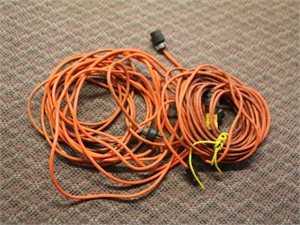 Two orange extension cords