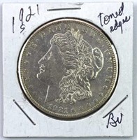 1921-S Morgan Silver Dollar, US $1, Tone