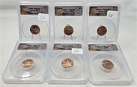 6 ANACS 2009 Cents MS 67 RD