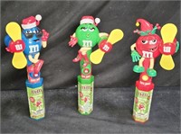 3 Christmas M&M Candy Fans