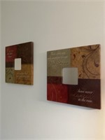 (2) Mirrored Wall Hangings