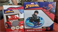 Spiderman sheet set & snow tube