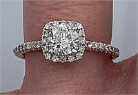 14k White Gold 1.02 cts Round Brilliant Diamond