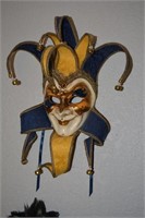 Masquerade Blue and Yellow Mask