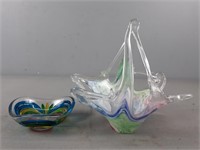 2x The Bid Murano Glass Pieces