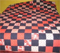 Homemade Machine Quilted Quilt 98"x103"