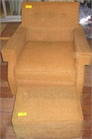 Vintage Chair and Ottoman
