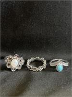 (3) costume rings