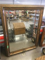 Antique-Style Framed Wall Mirror - approx. 4 ft