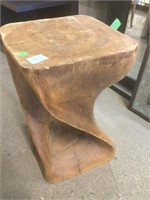 Vintage Carved Wood Small Side Table