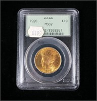 1926 $10 Gold Indian Eagle, PCGS slab certified