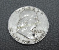 Silver 1957-S Franklin Half Dollar