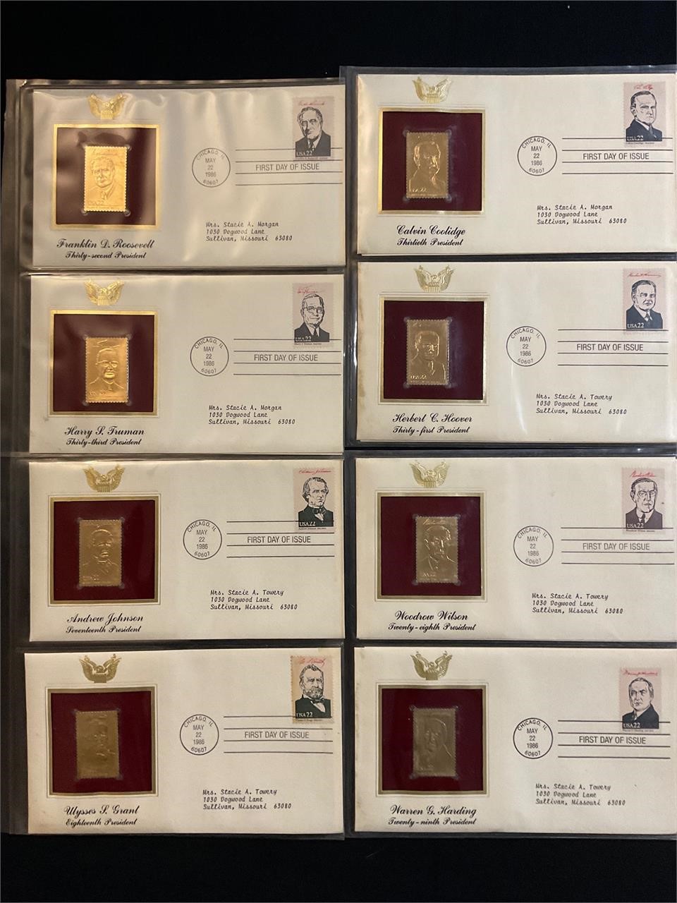 U.S. Presidential Commemorative Stamps