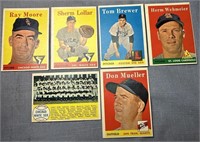 1950's Baseball Card Lot Beautiful Condition