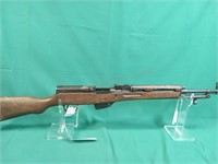 Albanian SKS. 7.62x39 rifle 
Crack in stock at