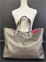 Faux Leather Vince Camuto Silver Tote